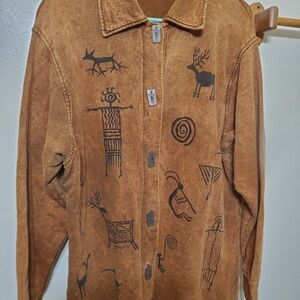 90s Vintage BFOFO Tribal Button Down Shirt SIze M